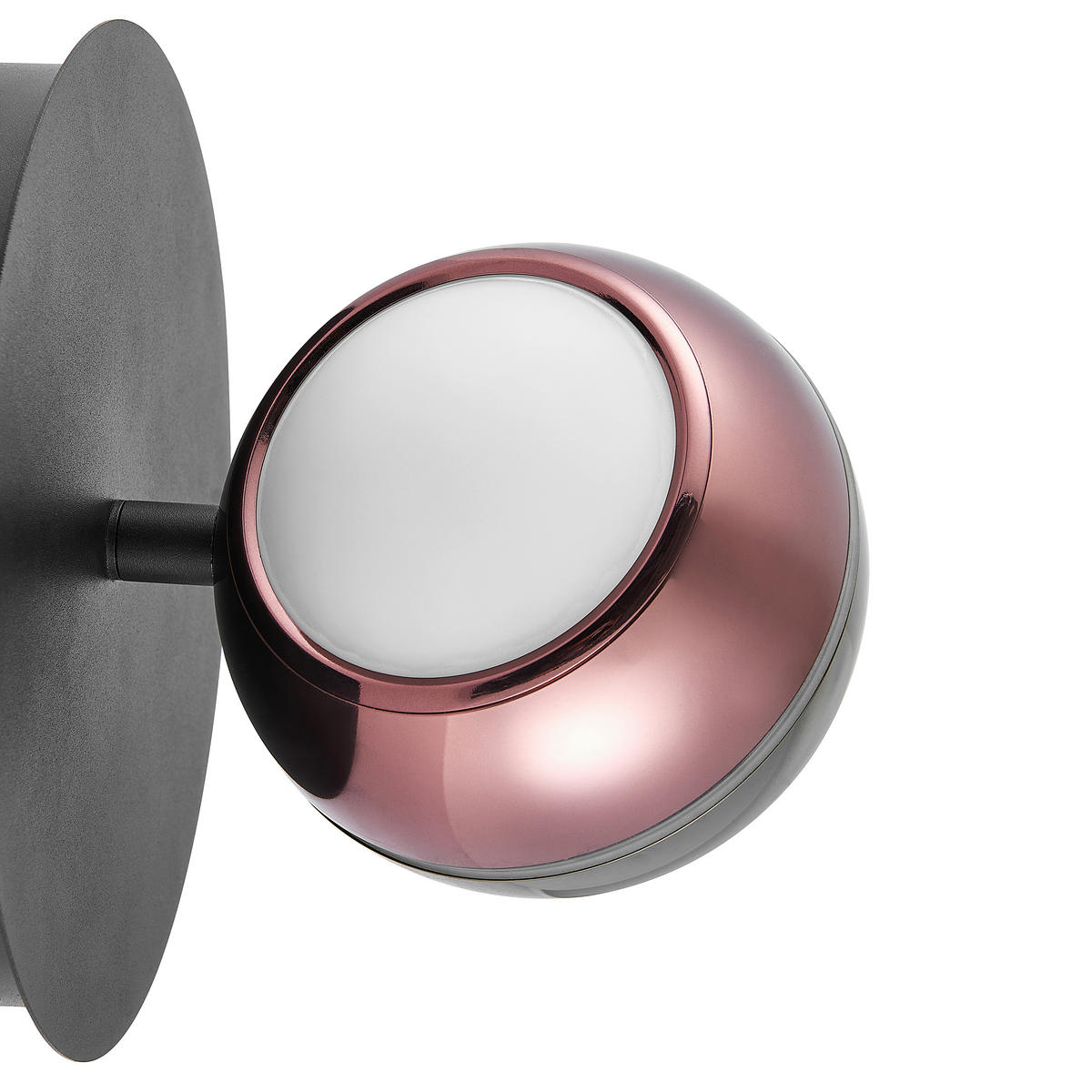 LED-WANDLEUCHTE Easy 20/19 cm  - Schwarz/Kupferfarben, Design, Glas/Kunststoff (20/19cm) - Dieter Knoll