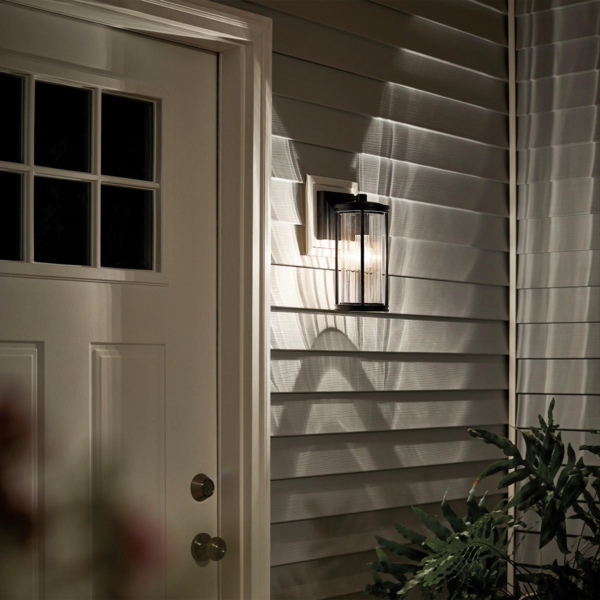 AUßENWANDLEUCHTE Elstead Barras 13,7/15,7/29 cm   - Schwarz, KONVENTIONELL, Glas/Metall (13,7/15,7/29cm) - Elstead Lighting