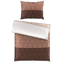 BETTWÄSCHESET Satin 160/210 cm  60 cm/80 cm  - Taupe, Konventionell, Textil (160/210cm) - Esposa
