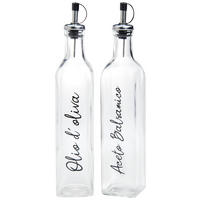 ESSIG-/ÖLFLASCHE - Transparent/Silberfarben, Basics, Glas (500ml)