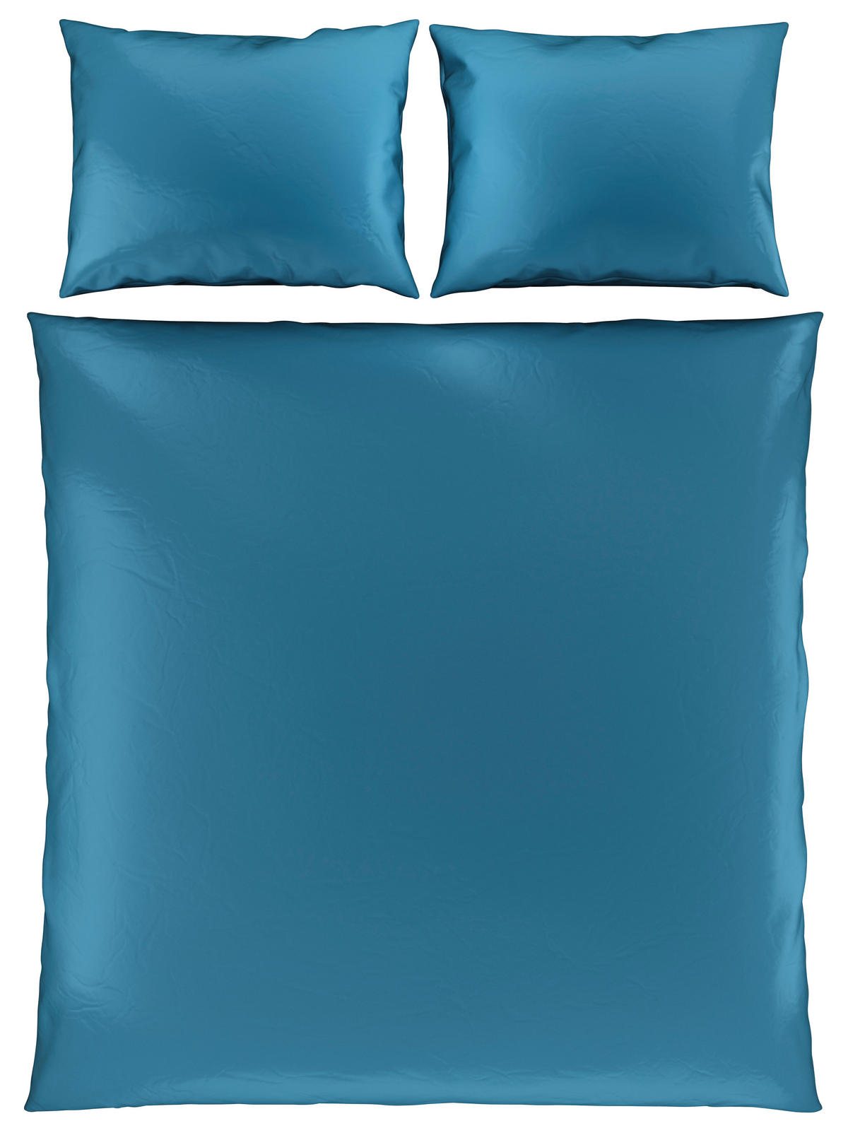 POSTEĽNÁ BIELIZEŇ, satén, modrá, 200/200 cm - modrá, Basics, textil (200/200cm) - Novel