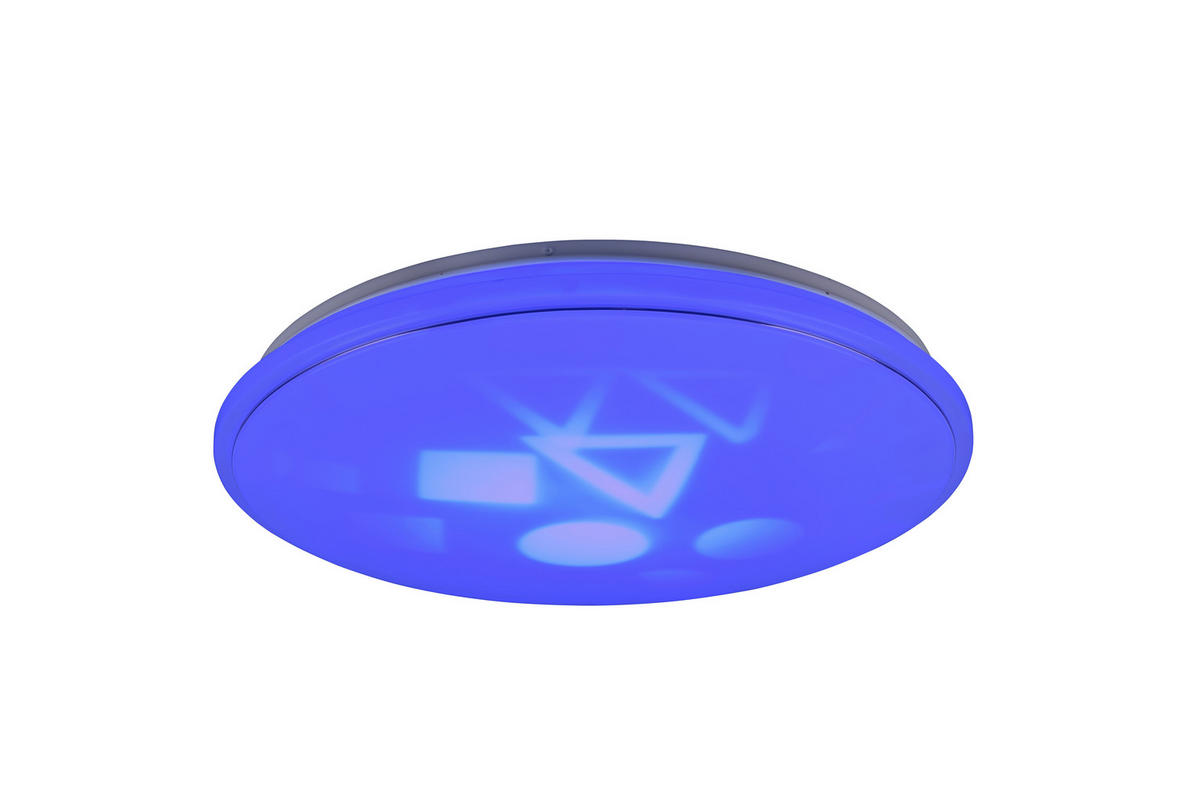 LED-DECKENLEUCHTE  50/8 cm    - Weiss/Schwarz, Basics, Kunststoff (50/8cm)