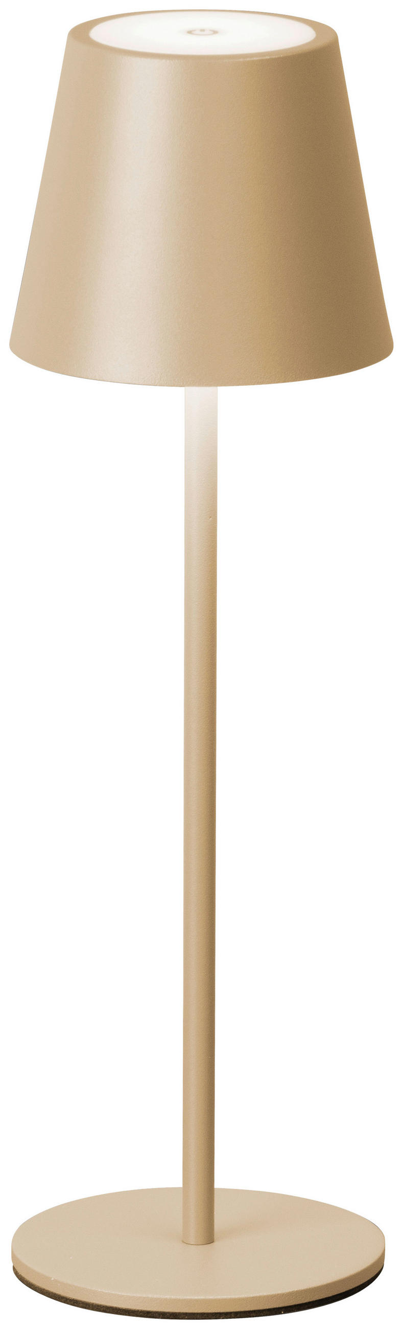 AKKU-TISCHLEUCHTE Viletto 11/28-36 cm  - Sandfarben/Limette, Design, Metall (11/28-36cm)