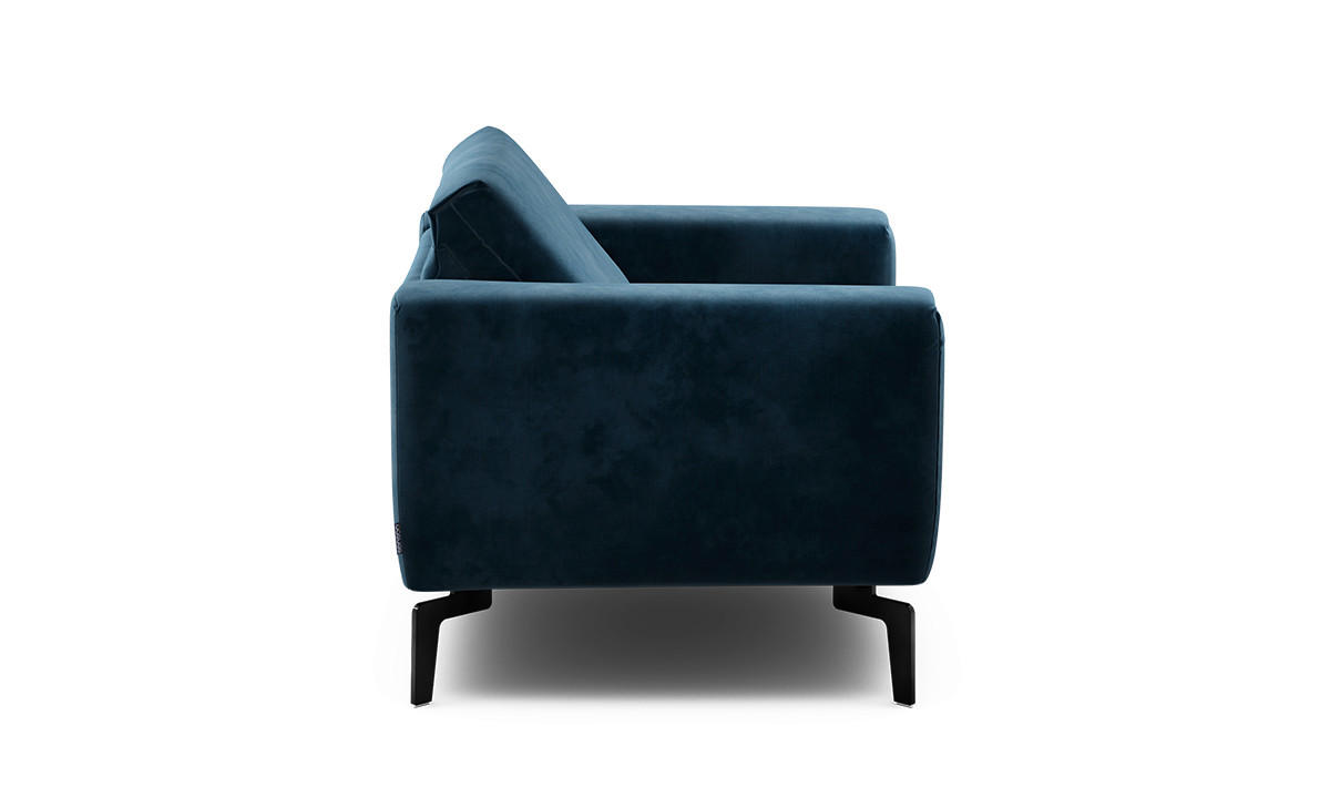 SESSEL Samt Dunkelblau    - Schwarz/Dunkelblau, Design, Textil/Metall (110/85/86-94cm) - SENSOO