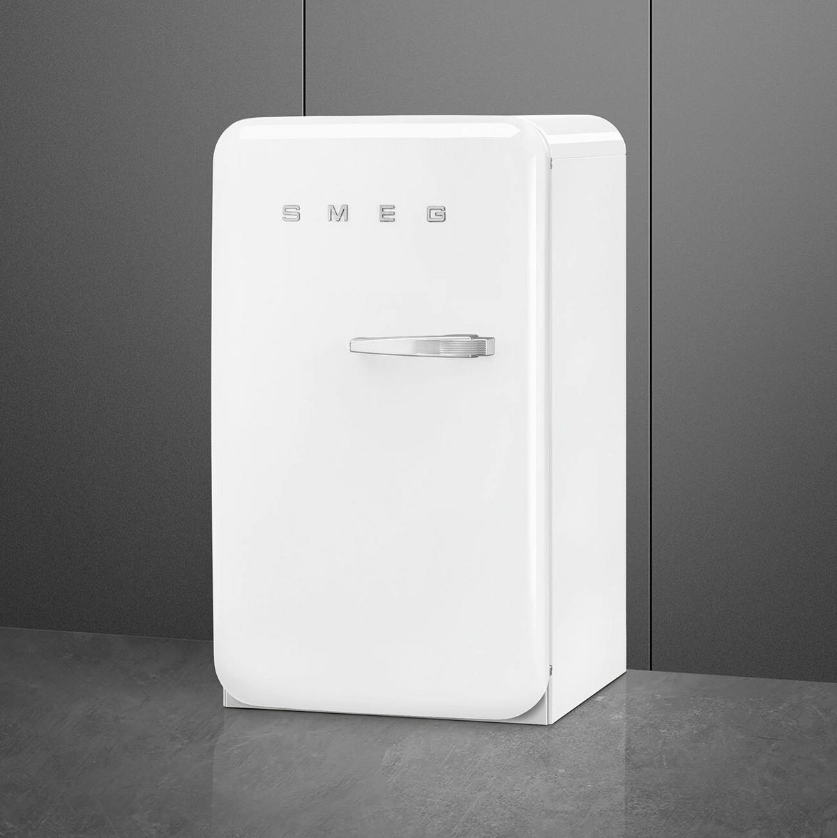 KÜHLSCHRANK 54.5/97/70.1 cm  - Weiss Hochglanz, Trend, Metall (54.5/97/70.1cm) - SMEG