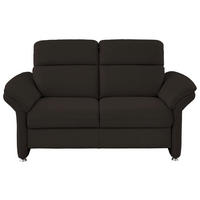 2-SITZER-SOFA in Echtleder Dunkelbraun  - Dunkelbraun/Alufarben, Konventionell, Leder/Metall (170/96/92cm) - Beldomo Premium