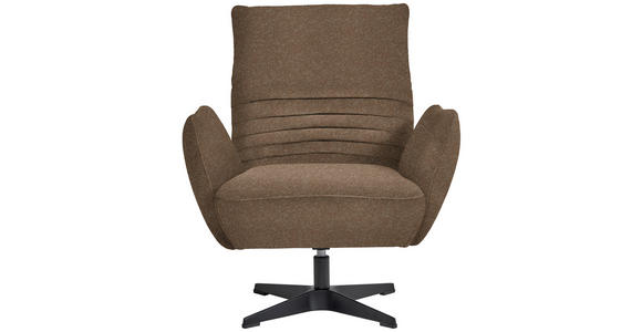 SESSEL in Bouclé Hellbraun  - Hellbraun/Schwarz, Design, Textil/Metall (60/94/86cm) - Dieter Knoll