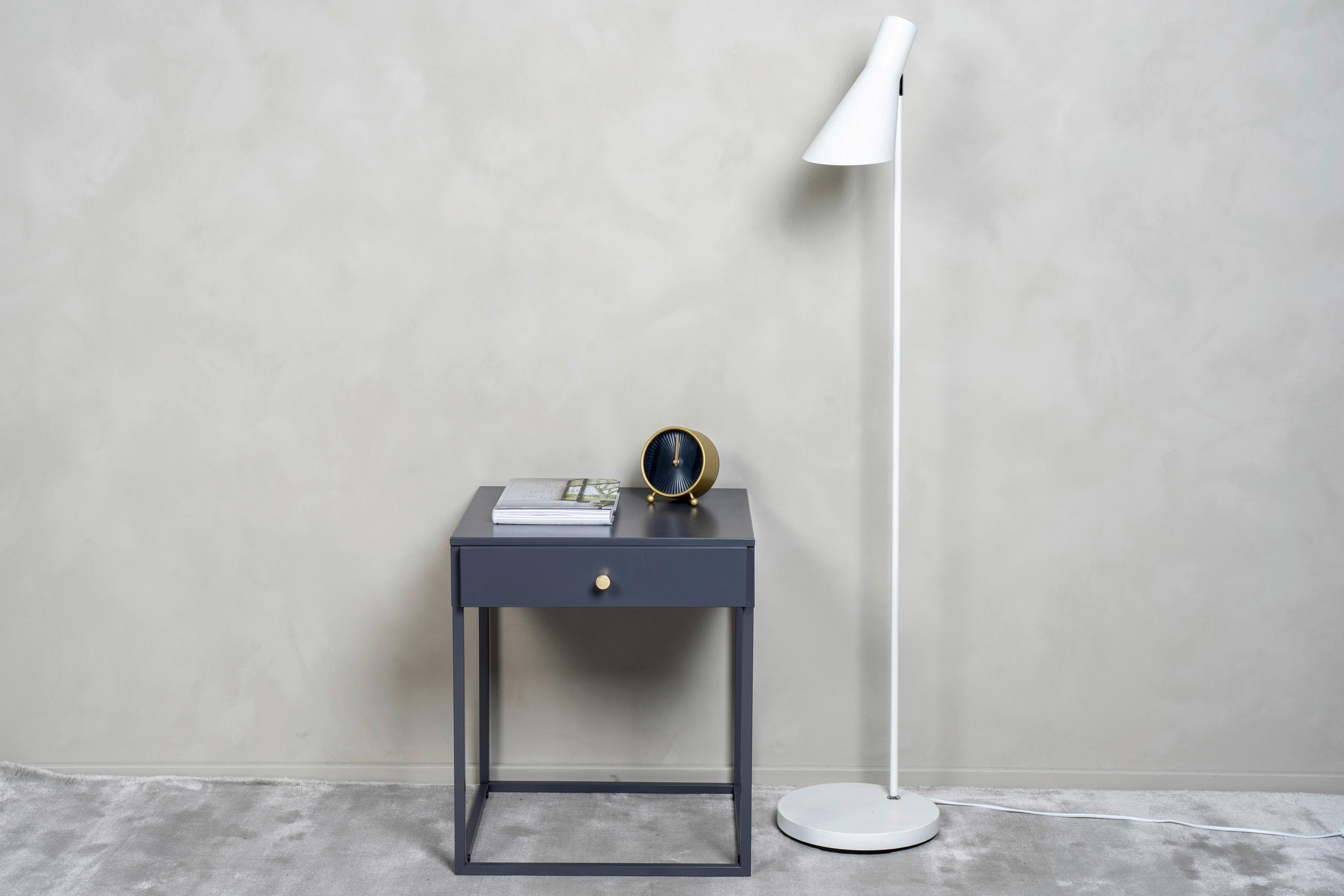 NACHTTISCH 41/50/43 cm  - Hellgrau, Design, Metall (41/50/43cm) - Livetastic