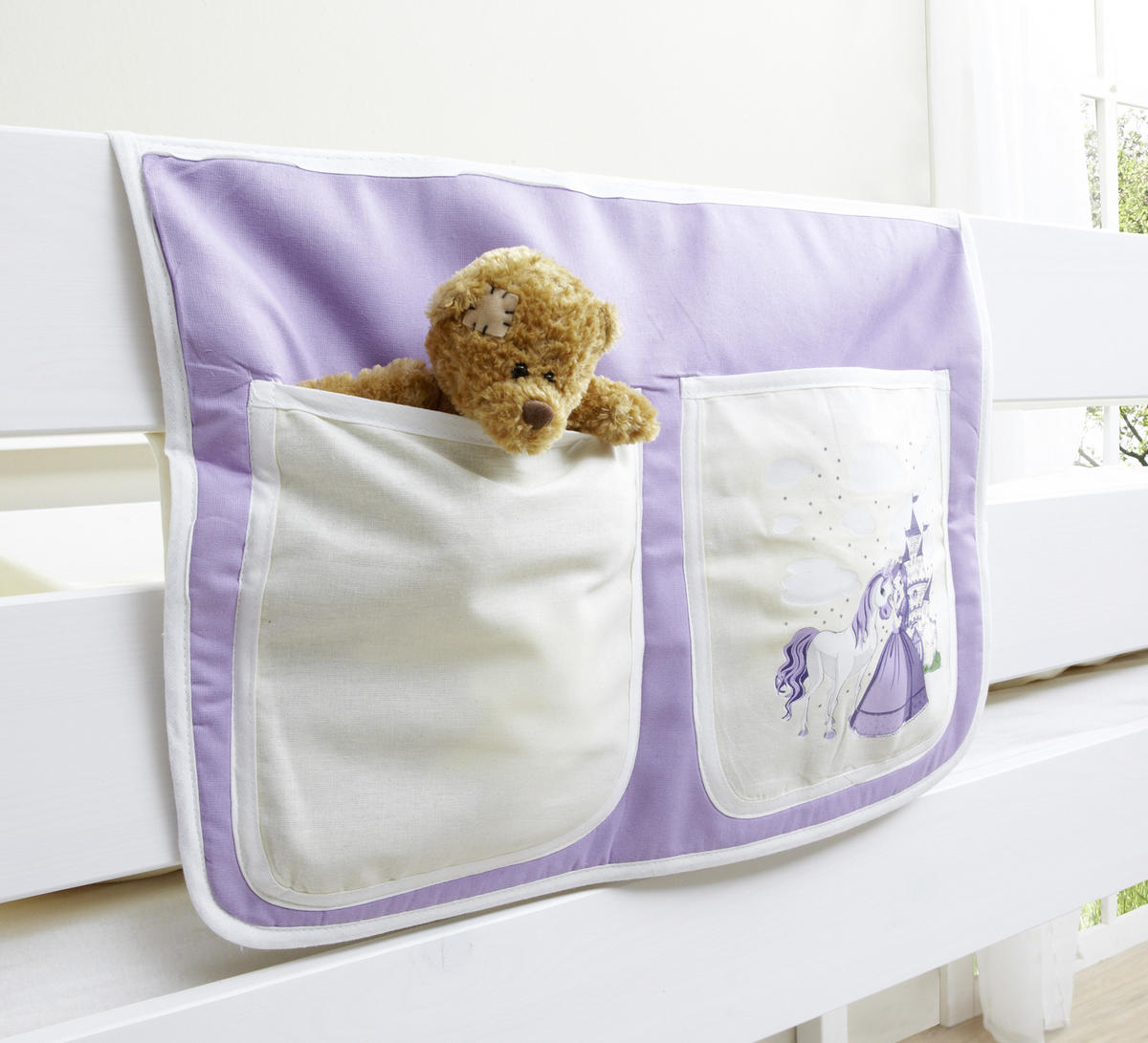 BETTTASCHE - Flieder, KONVENTIONELL, Textil (56/32/2cm) - MID.YOU