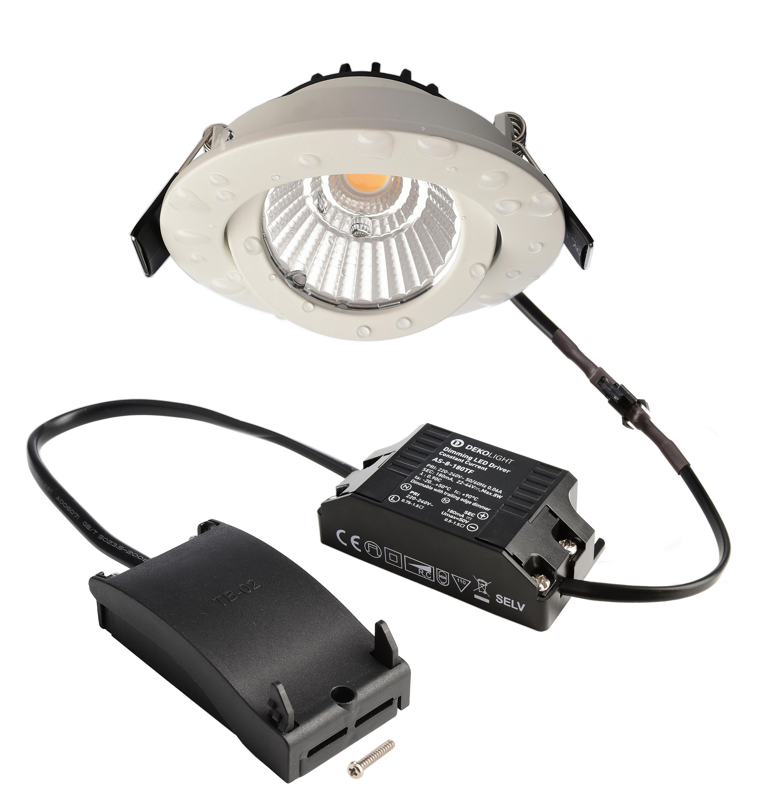 LED-EINBAUSPOT Dione 8,2/8,2/4,1 cm   - Weiß, KONVENTIONELL, Metall (8,2/8,2/4,1cm)