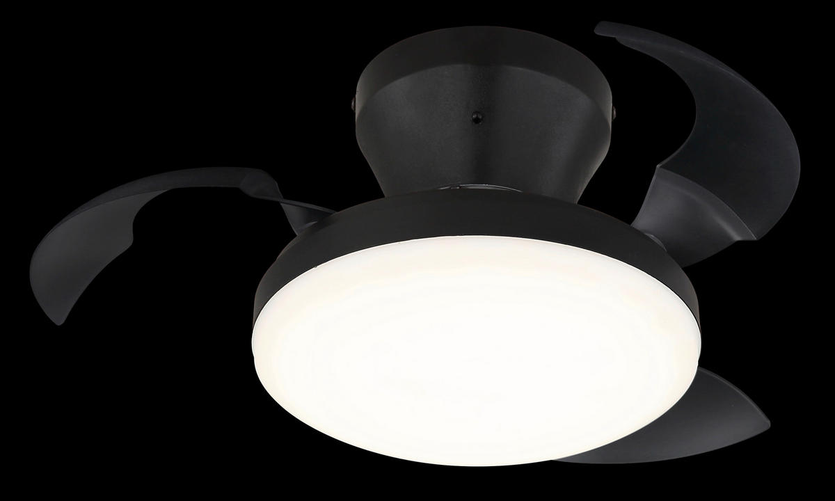 DECKENVENTILATOR - Transparent/Opal, Design, Kunststoff (38/15,5cm) - Globo