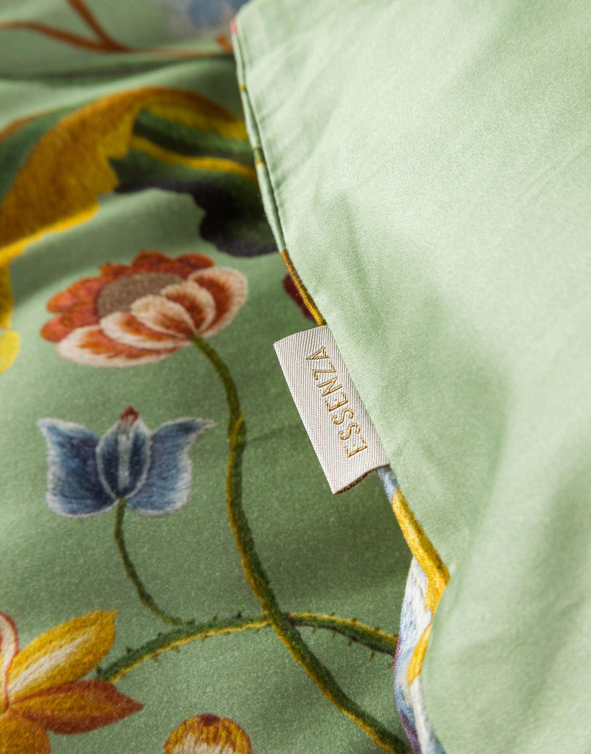 BETTWÄSCHE Rosanella 155/220 cm  - Grün, Basics, Textil (155/220cm) - Essenza