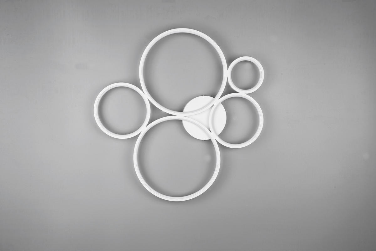 LED-DECKENLEUCHTE     - Weiss, Design, Metall (59/5,5/53cm) - Trio Leuchten