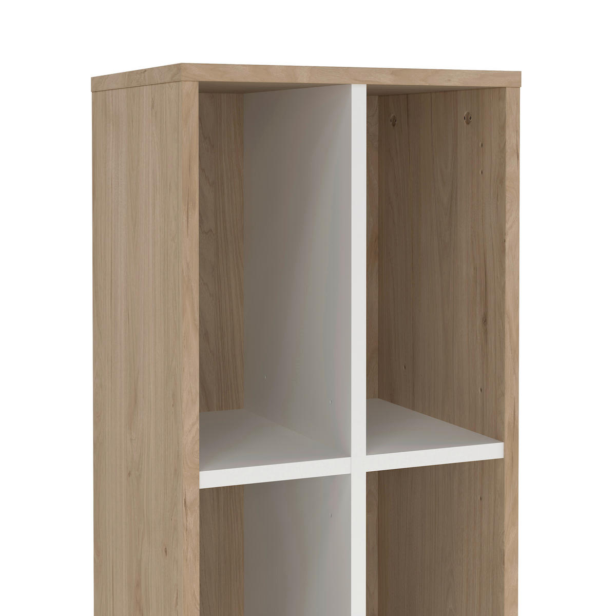 REGAL 40,8/204,7/34,3 cm bela, barve hrasta  - barve hrasta/bela, Moderno, leseni material (40,8/204,7/34,3cm) - MID.YOU