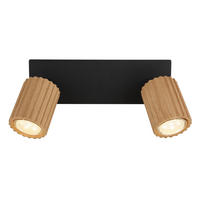 STRAHLER - Dunkelbraun/Schwarz, Natur, Holz/Metall (25,5/8/13cm) - Globo