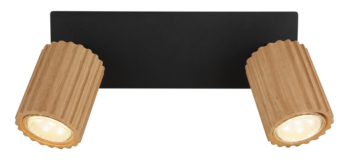 STRAHLER - Dunkelbraun/Schwarz, Natur, Holz/Metall (25,5/8/13cm) - Globo