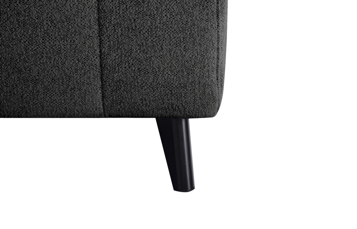 SCHLAFSOFA Webstoff Dunkelgrau  - Dunkelgrau/Schwarz, Design, Holz/Textil (143/82/88cm) - Carryhome