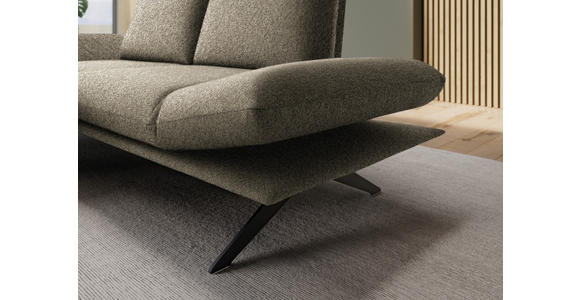 ECKSOFA  in Flachgewebe Hellbraun  155/234 cm  - Hellbraun/Schwarz, Design, Textil/Metall (155/234cm) - Dieter Knoll