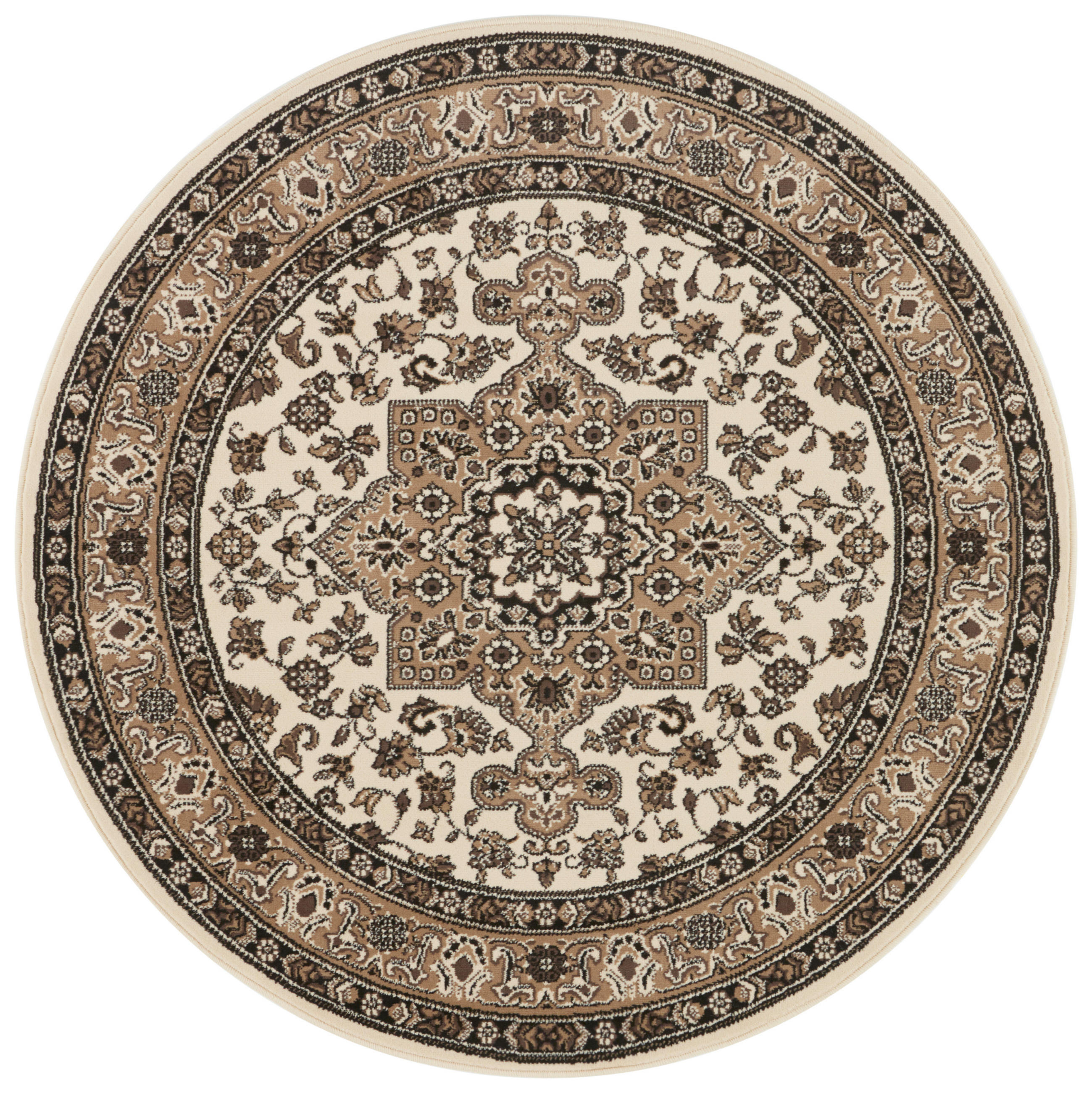 VINTAGE-TEPPICH 160 cm Mirkan Multicolor, Beige rund  - Beige/Multicolor, Basics, Kunststoff/Textil (160cm) - Hanse Home