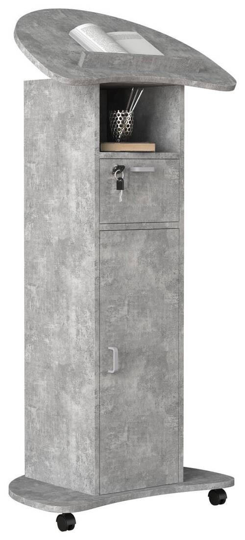 STEHPULT   - Grau, MODERN, Holzwerkstoff (56cm) - MID.YOU
