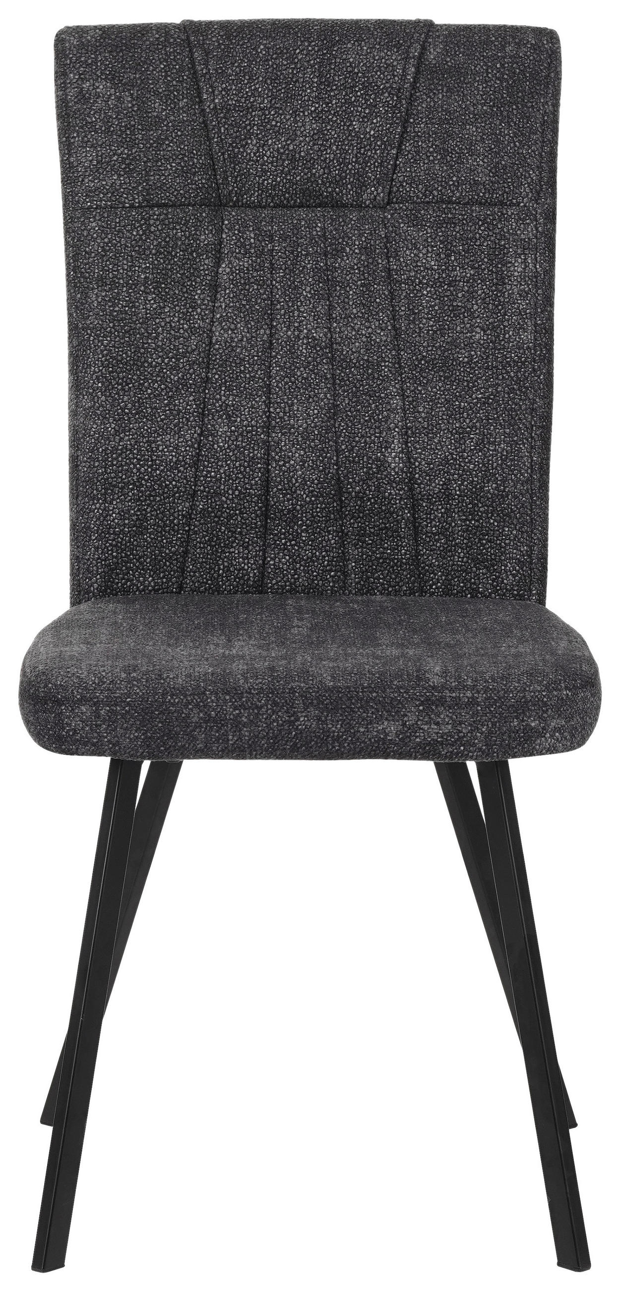 STUHL  in Eisen Mikrofaser Metall, Textil  - Schwarz/Grau, MODERN, Textil/Metall (46/94/58cm) - Carryhome