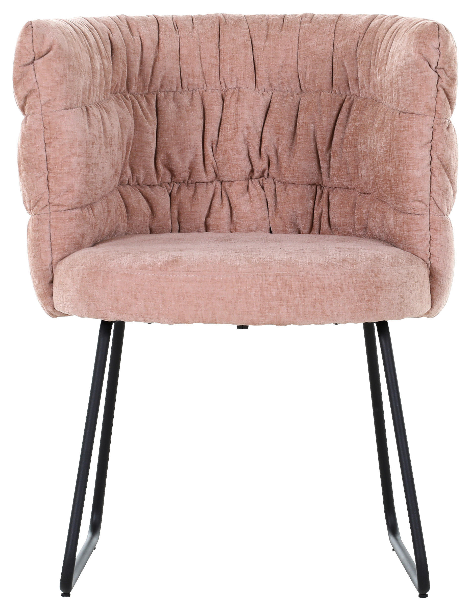 STUHL Flachgewebe Rosa, Schwarz  - Schwarz/Rosa, Basics, Textil/Metall (62/80/62cm) - Carryhome