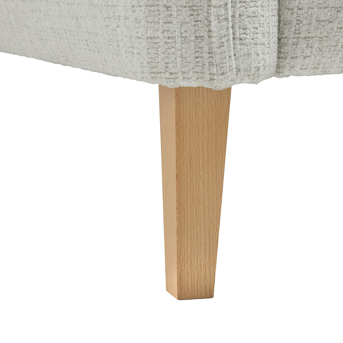 2-SITZER-SOFA in Webstoff Creme  - Eichefarben/Creme, Modern, Holz/Textil (150/85/92cm) - MID.YOU
