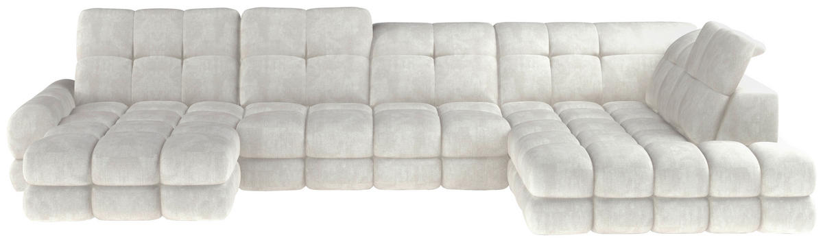 MEGA SOFFA i vävt tyg beige  - beige/svart, Design, trämaterial/trä (400/116/217cm) - Stylife