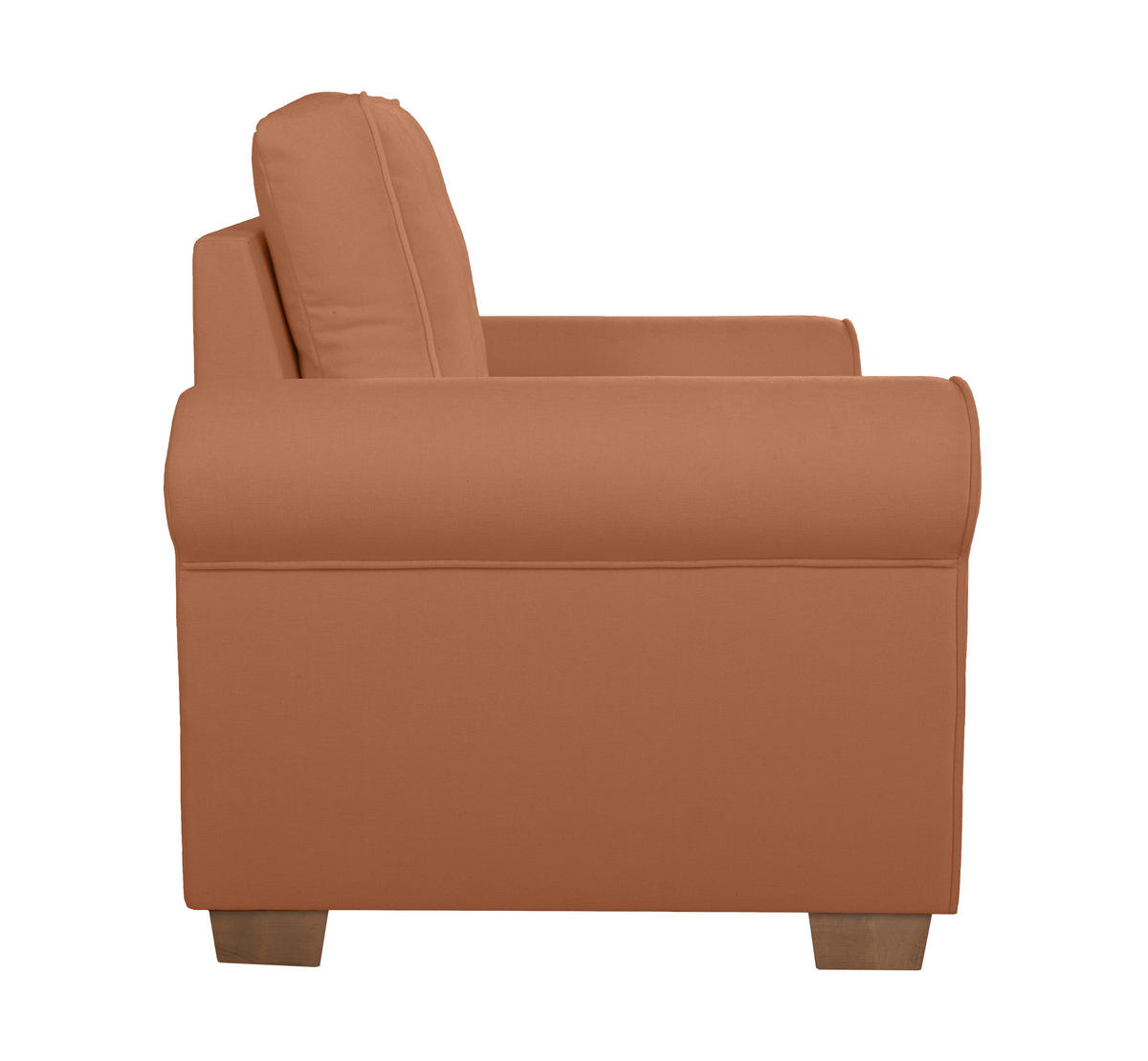SESSEL in Rostfarben  - Rostfarben/Buchefarben, Design, Holz/Textil (93/89/82cm) - MID.YOU