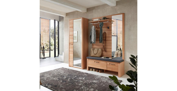 GARDEROBE 4-teilig in 209/201/40 cm - Buchefarben, Natur, Glas/Holzwerkstoff (209/201/40cm) - Linea Natura