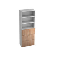 REGALELEMENT  80/215,6/42 cm Weiß, Nussbaumfarben  - Nussbaumfarben/Alufarben, KONVENTIONELL, Holzwerkstoff/Kunststoff (80/215,6/42cm) - Venda