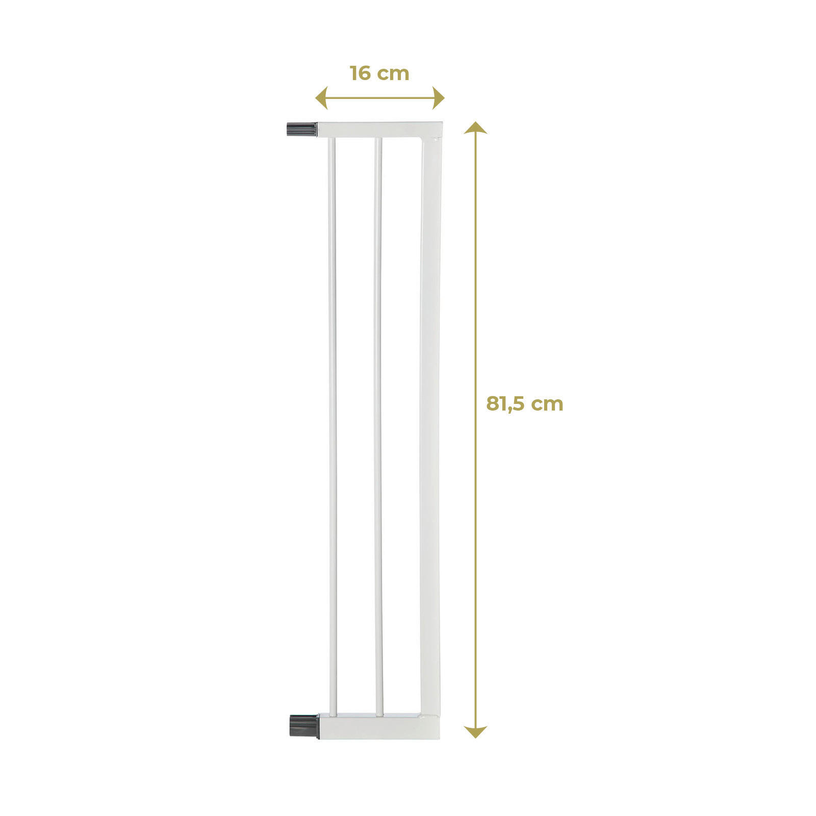 SCHUTZGITTERVERLÄNGERUNG 16/81,5 cm  - Weiß, Basics, Metall (16/81,5cm) - Geuther