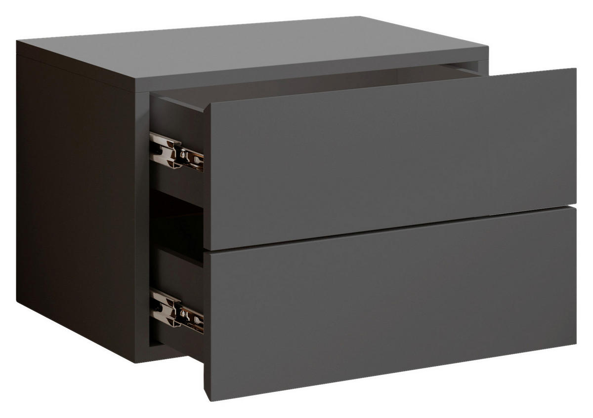 NOČNÍ STOLEK, barvy grafitu, 42/28/30 cm - barvy grafitu, Moderní, kompozitní dřevo (42/28/30cm) - Livetastic