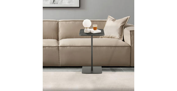 BEISTELLTISCH 40/30/55,5 cm Grau, Schwarz rechteckig  - Schwarz/Grau, Basics, Glas/Keramik (40/30/55,5cm) - Xora