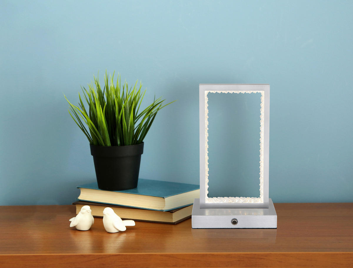 AKKUMULÁTOROS ASZTALI LÁMPA - átlátszó, Design, műanyag/fém (14/7,5/23cm) - Globo