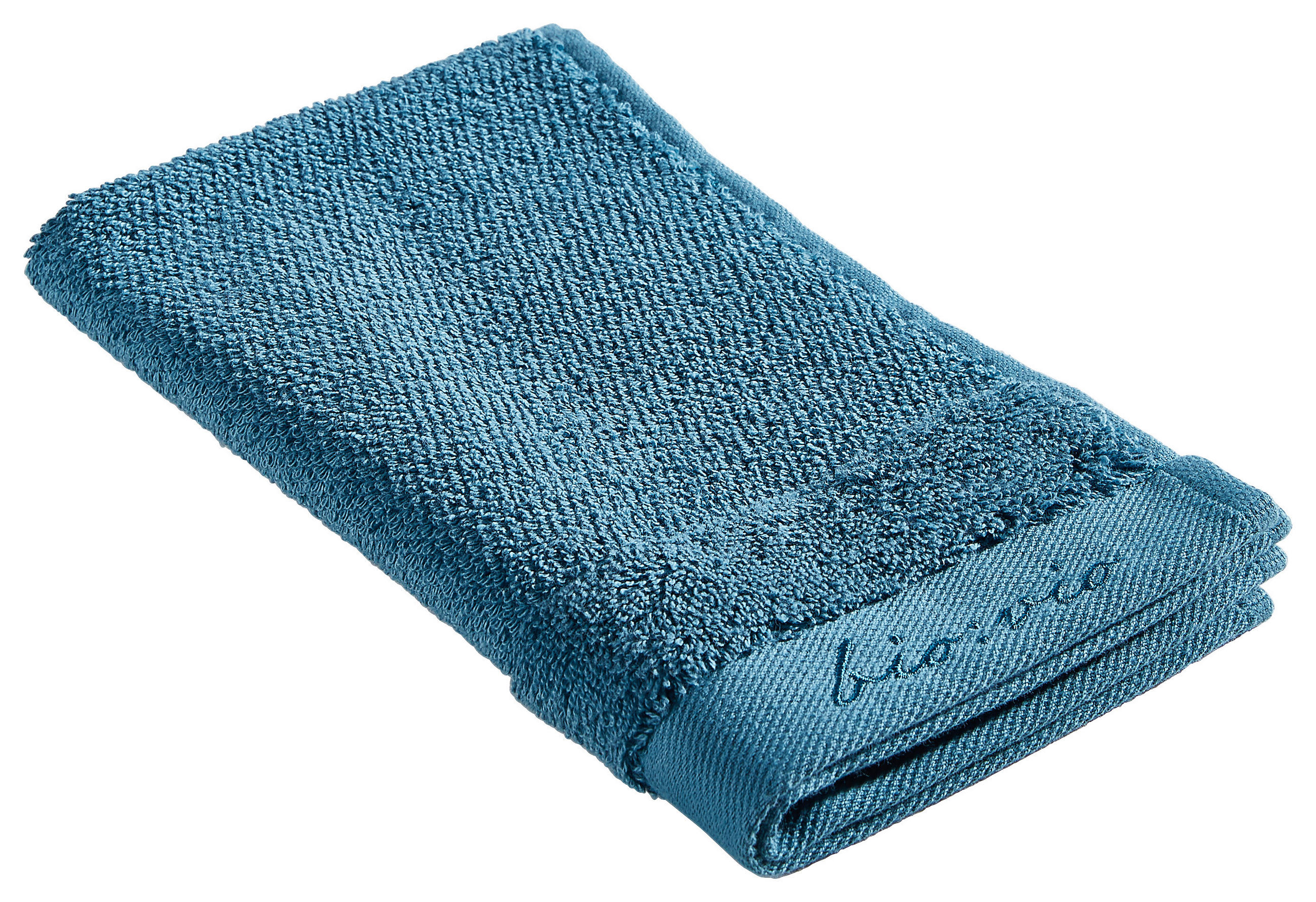 GÄSTETUCH BONITA Petrol 30/50 cm - Petrol, Natur, Textil (30/50cm) - Bio:Vio