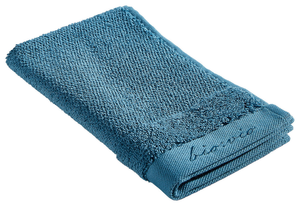 RUČNÍK PRO HOSTY, 30/50 cm, petrolej - petrolej, Natur, textil (30/50cm) - Bio:Vio
