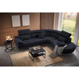 ECKSOFA in Velours Anthrazit  - Anthrazit/Schwarz, Design, Textil/Metall (299/264cm) - Novel