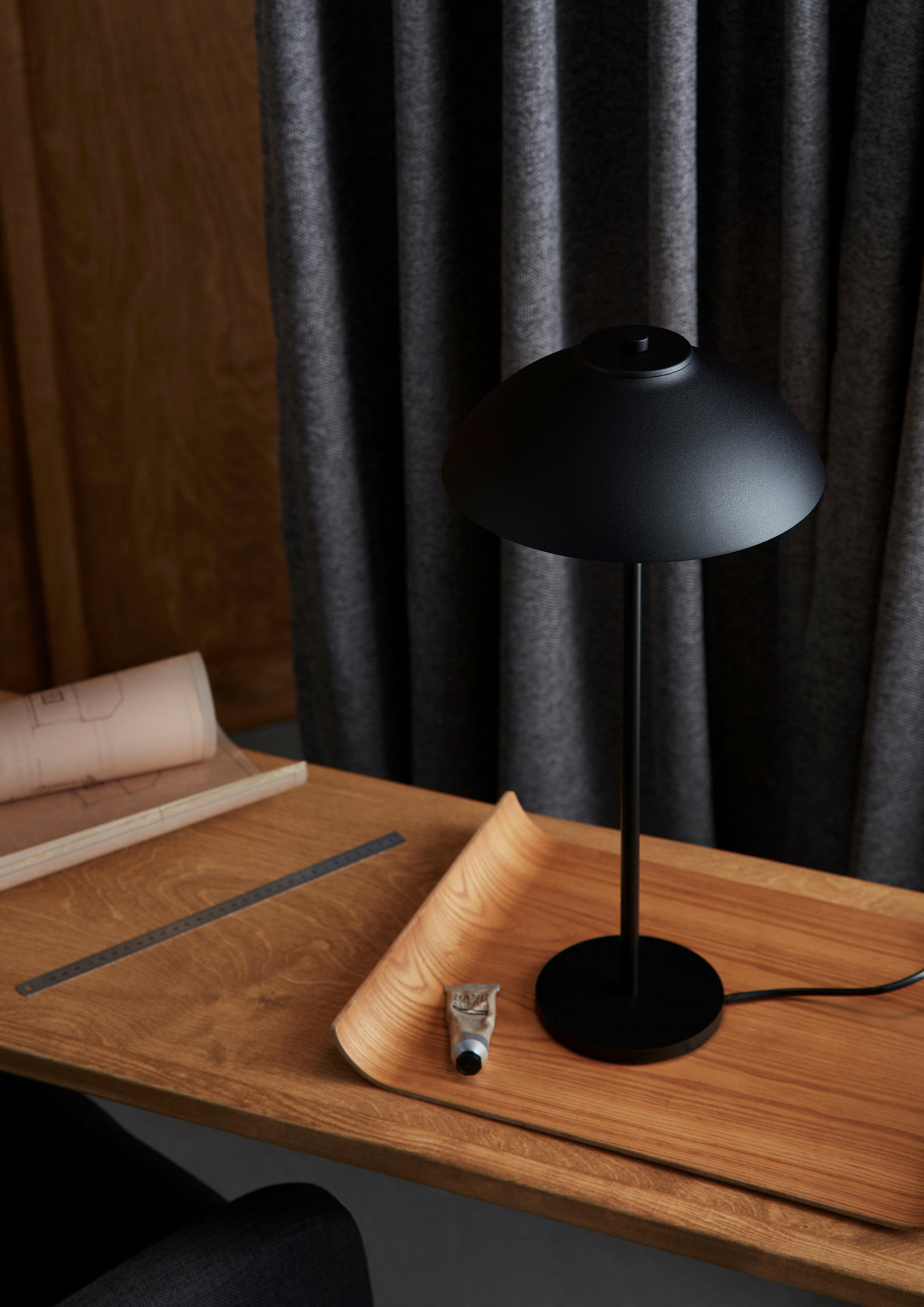 TISCHLEUCHTE Vali High 24/50 cm   - Schwarz, Design, Metall (24/50cm) - Belid