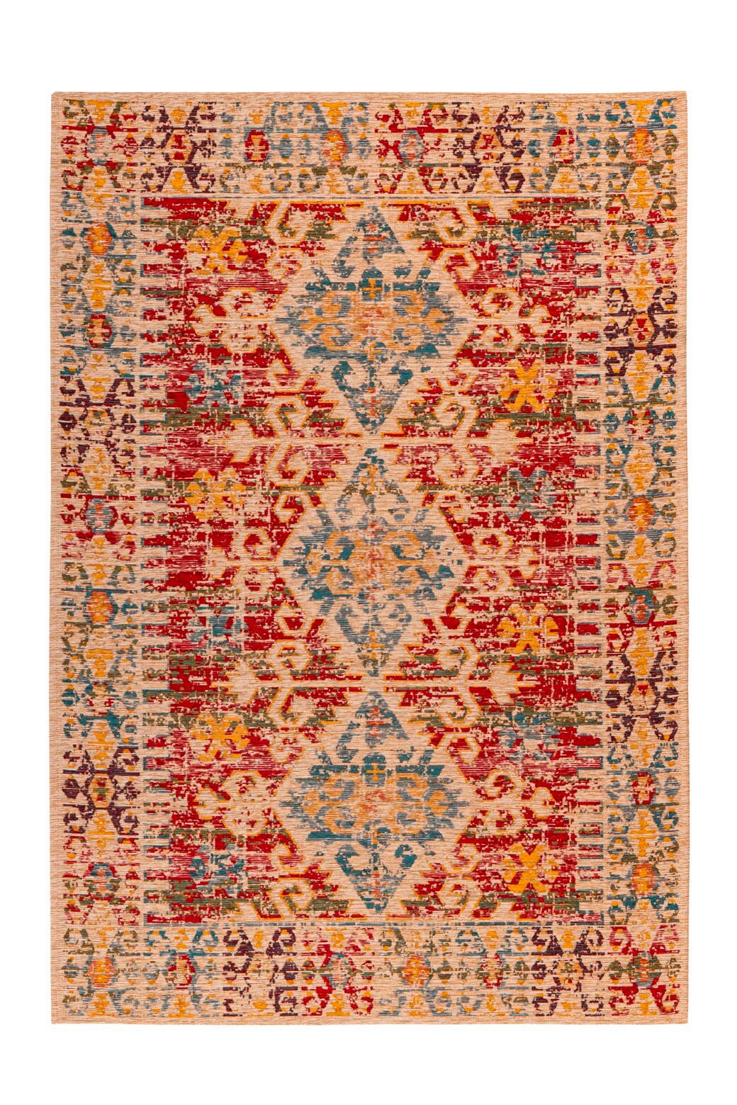 TEPPICH 80/150 cm Charme 125 Multi / Rot Multicolor, Rot  - Rot/Multicolor, KONVENTIONELL, Textil (80/150cm)