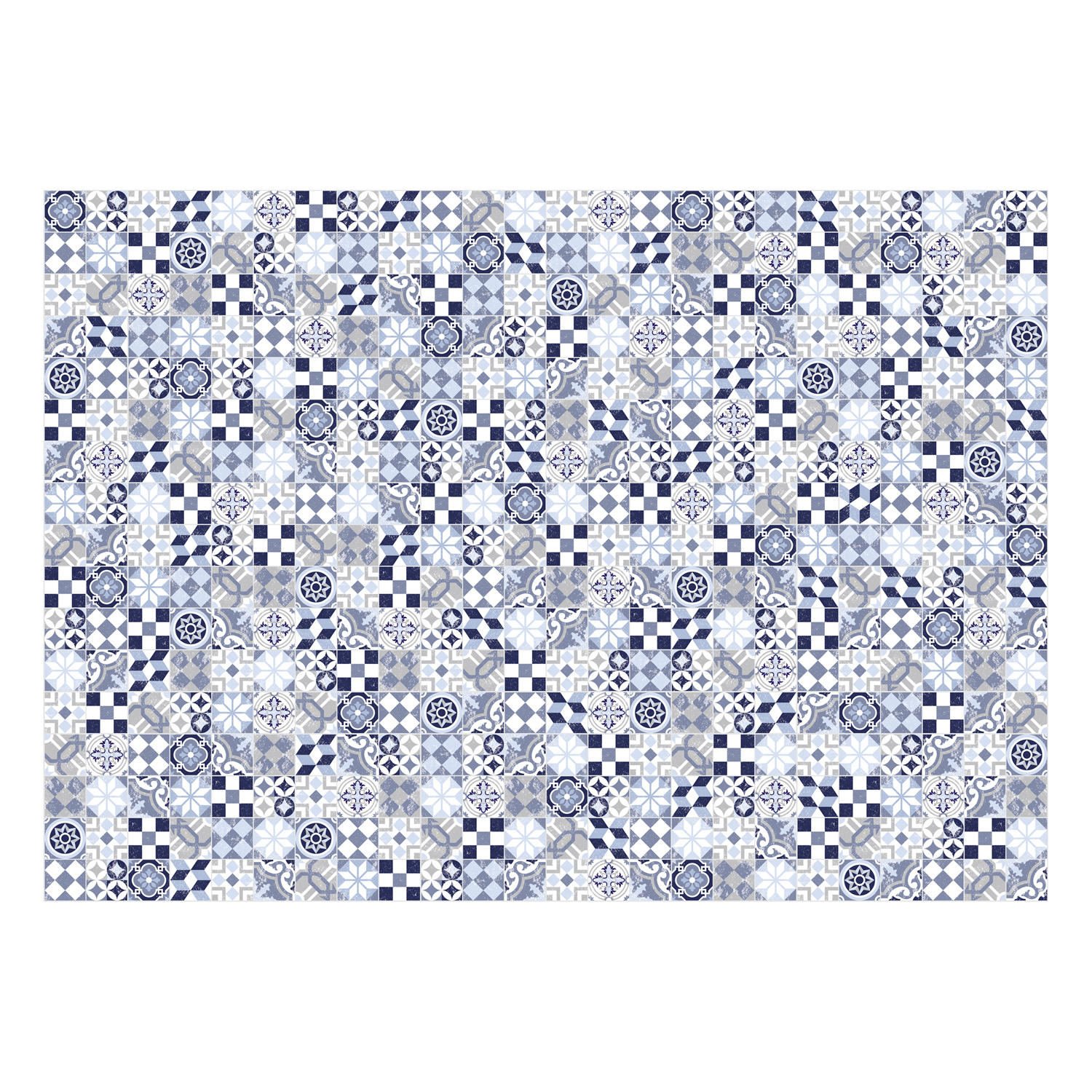 OUTDOORTEPPICH 170/240 cm Mosaik Blau  - Blau, Trend, Kunststoff (170/240cm)