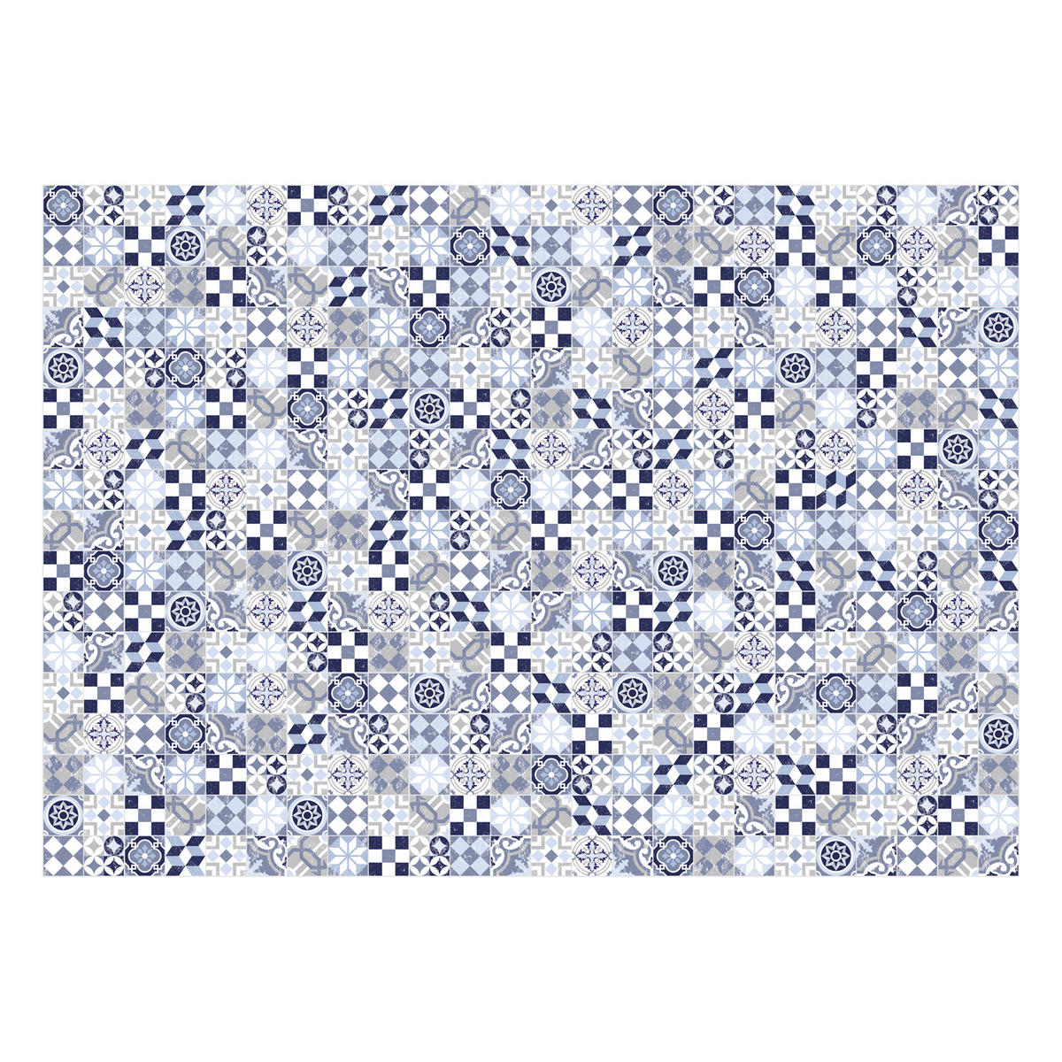 OUTDOORTEPPICH 170/240 cm Mosaik Blau  - Blau, Trend, Kunststoff (170/240cm)
