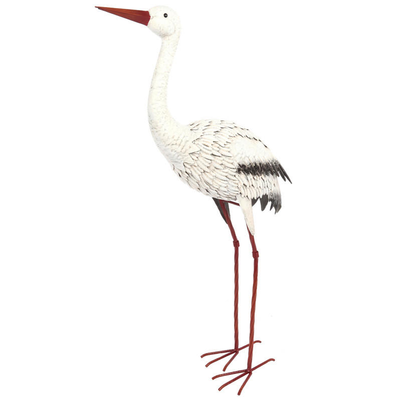 DEKORAČNÍ ČÁP - bílá/černá, Basics, kov (83/48/18cm)