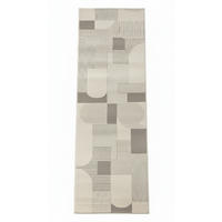 VÄVD MATTA 80/250 cm  - ljusgrå/cremefärgad, Klassisk, textil (80/250cm)