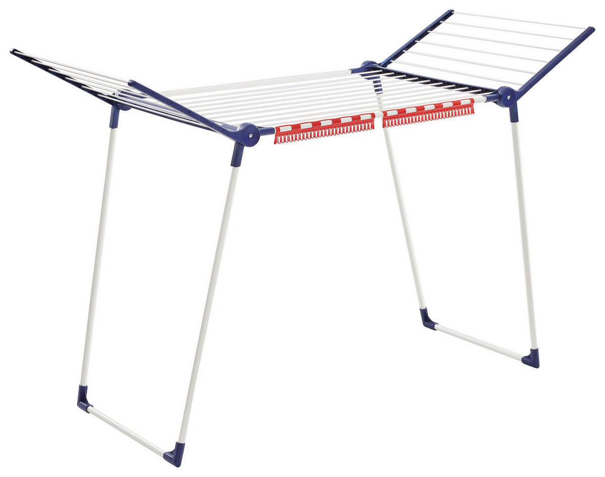 STANDTROCKNER PEGASUS 180 SOLID 157/66/87 cm  - Blau/Weiß, Basics, Metall (157/66/87cm) - Leifheit
