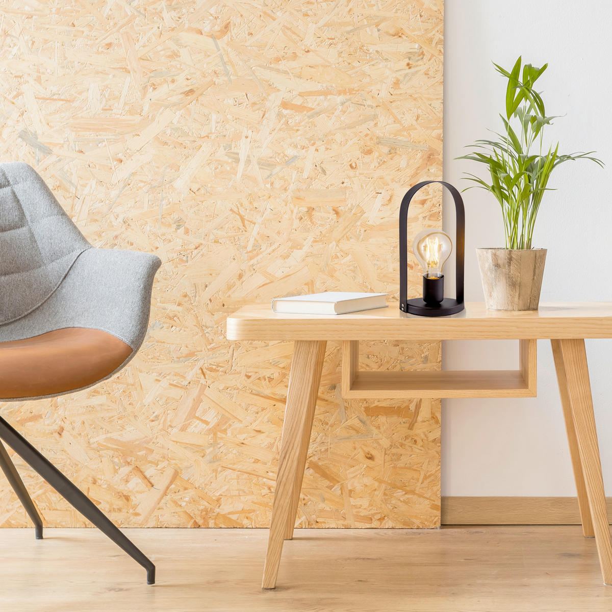 TISCHLEUCHTE FARO 13,5/28,5 cm   - Schwarz, Design, Metall (13,5/28,5cm) - Näve