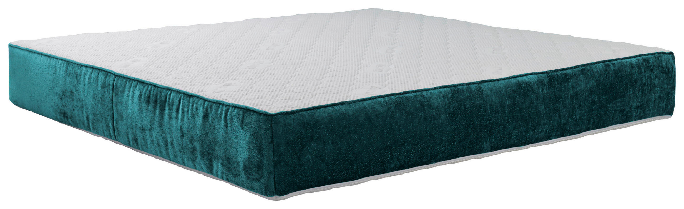 TASCHENFEDERKERNMATRATZE 180/200 cm Höhe ca. 25 cm - Weiss/Petrol, Trend, Textil (180/200cm) - Esposa