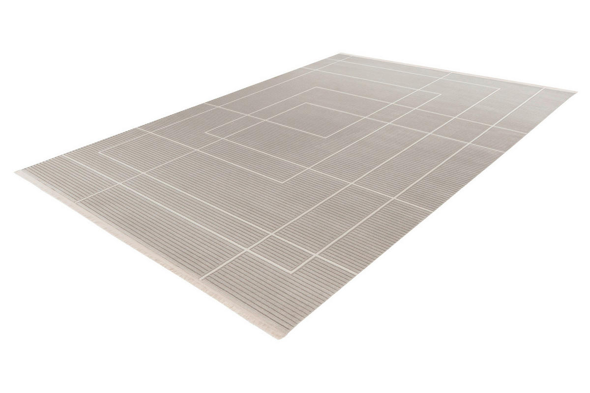 FLACHWEBETEPPICH 120/170 cm Silberfarben  - Silberfarben, Basics, Textil (120/170cm) - Kayoom