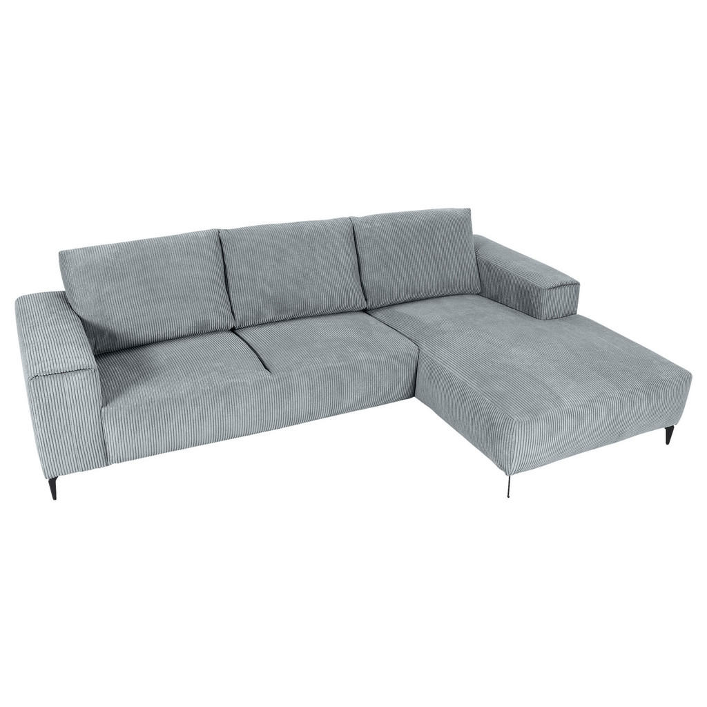 Thumbnail - Carryhome Ecksofa, Hellgrau, Textil, 2-3-Sitzer, Füllung: Schaumstoff, Ottomane rechts, L-Form, 285x170 cm, seitenverkeh...