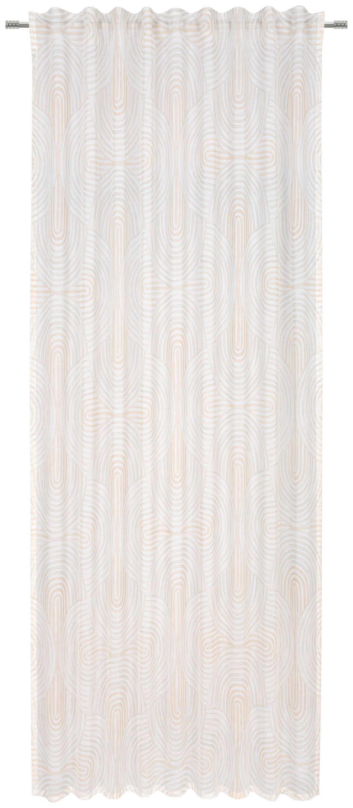 FERTIGVORHANG  halbtransparent   140/255 cm  - Creme, Design, Textil (140/255cm) - Novel